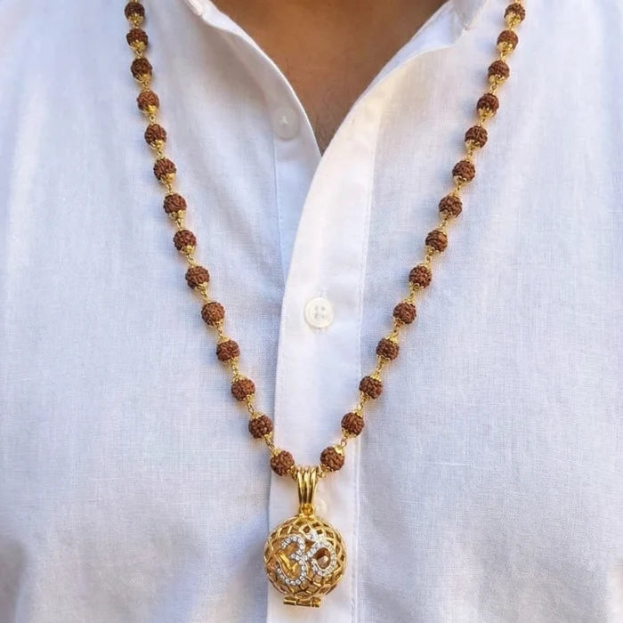 Rudraksha Mala with 9 Mukhi Rudraksha - view 5