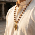 Rudraksha Mala With Shankh Pendant - view 2