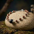 Rudraksha Silver Cap Karungali Bead Bracelet