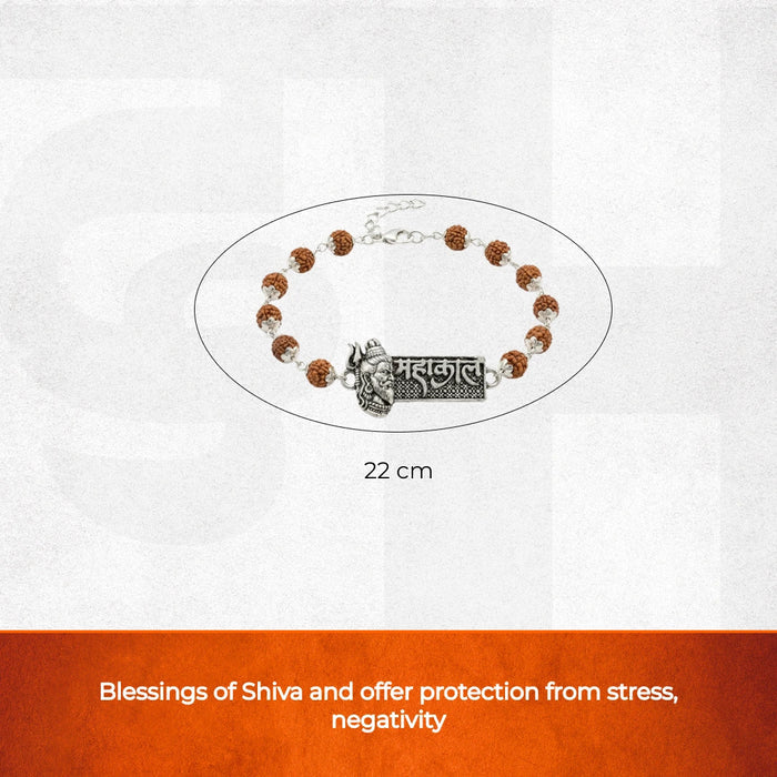 Rudraksha Silver Cap Mahakal Bracelet - view 4