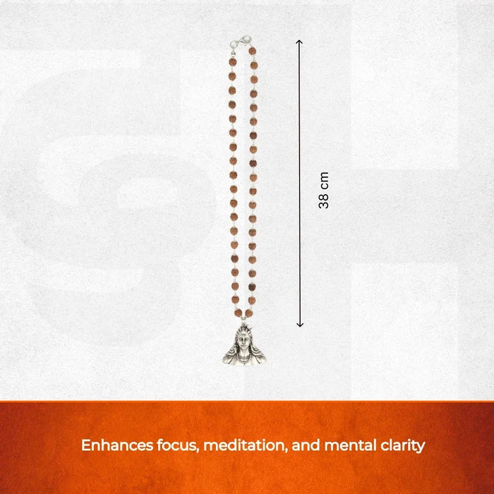 Rudraksha Silver cap with Adiyogi Pendant - view 3