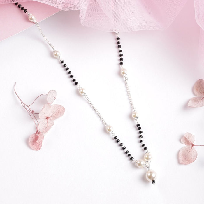 Sacred Bond Rhodium-Plated Sterling Silver Mangalsutra for Eternal Love