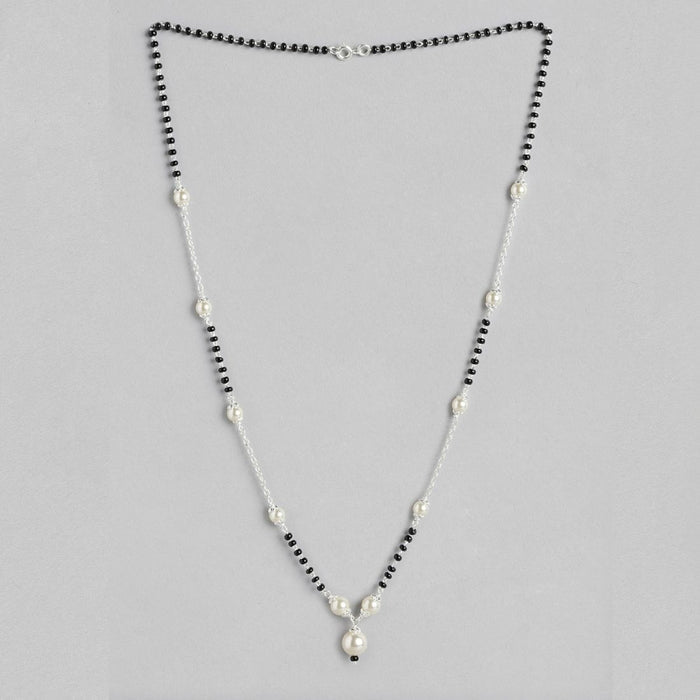 Sacred Bond Rhodium-Plated Sterling Silver Mangalsutra for Eternal Love