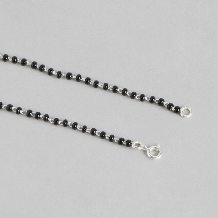 Sacred Bond Rhodium-Plated Sterling Silver Mangalsutra for Eternal Love