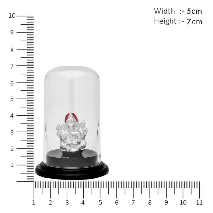 Sacred Ganesha Rhodium-Plated 999 Silver Idol