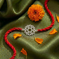 Sacred Om Rhodium Plated 925 Silver Rakhi