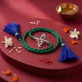 Sacred Om Rhodium Plated 925 Silver Rakhi
