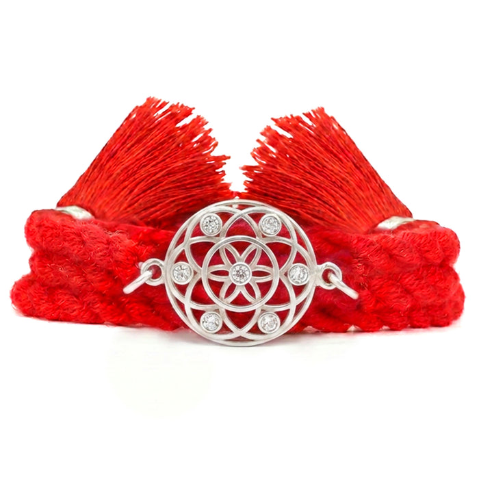 Sacred Om Rhodium Plated 925 Silver Rakhi
