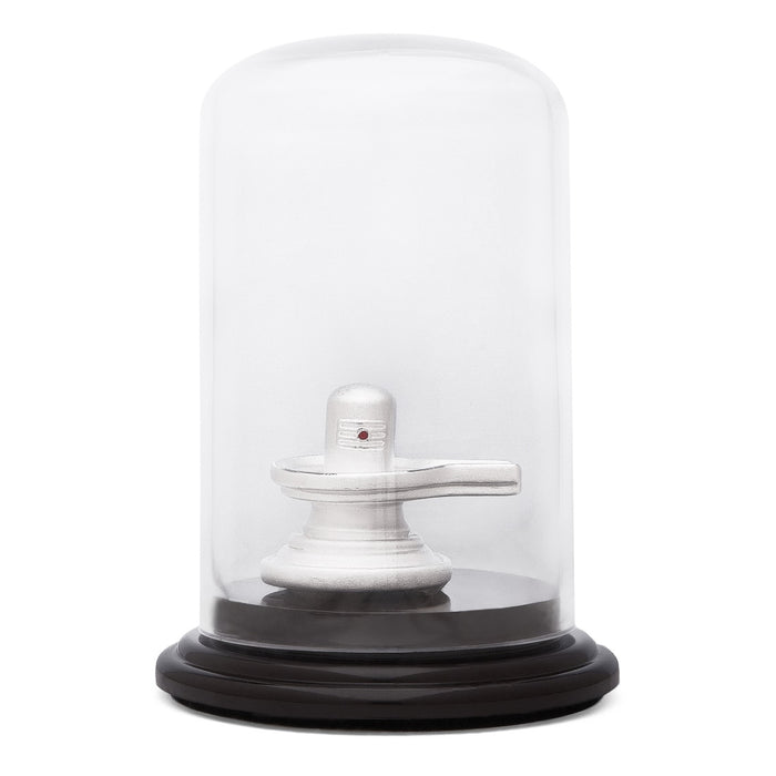 Sacred Radiance Rhodium-Plated 999 Silver Shiva Lingam Idol