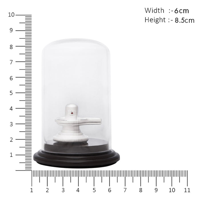 Sacred Radiance Rhodium-Plated 999 Silver Shiva Lingam Idol