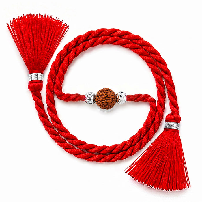 Sacred Rudraksha Silver Rakhi