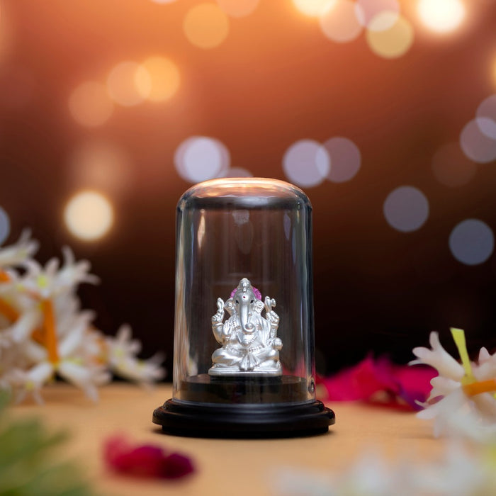 Sacred Serenity 999 Silver Ganesh Ji Idol