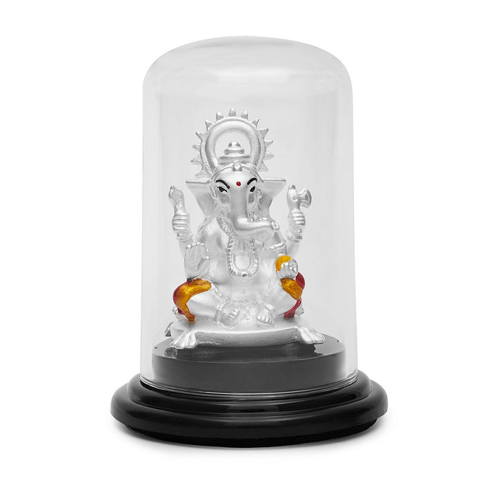 Sacred Splendor 999 Silver Ganesh Ji Idol