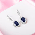 Sapphire Cascade Rhodium Plated 925 Silver Drop Earrings