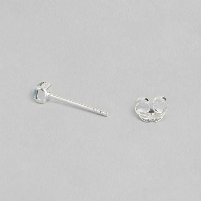 Sapphire Radiance 925 Sterling Silver Stud Earrings
