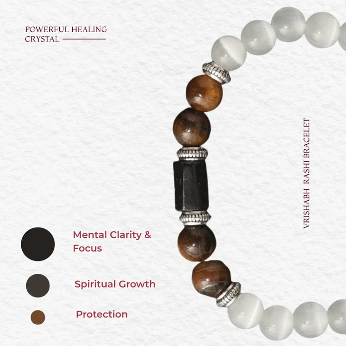 Selenite Bracelet (Vrishabh Rashi) Taurus - view 5