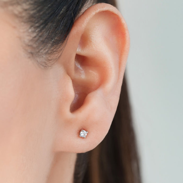 Sensational Solitaire 925 Silver Earrings