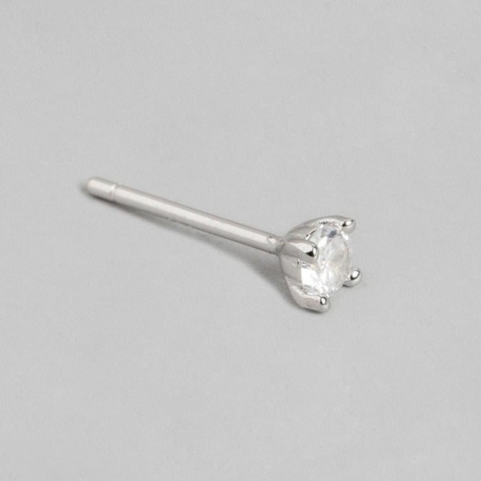 Sensational Solitaire 925 Silver Earrings