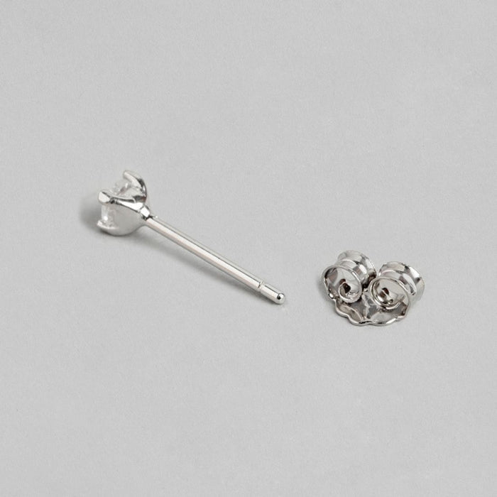 Sensational Solitaire 925 Silver Earrings