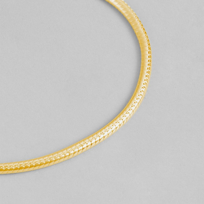 Serpentine Elegance Gold-Plated Snake Chain Men's Bracelet