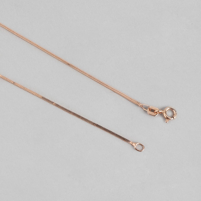Serpentine Elegance Rose Gold-Plated 925 Sterling Silver Snake Chain