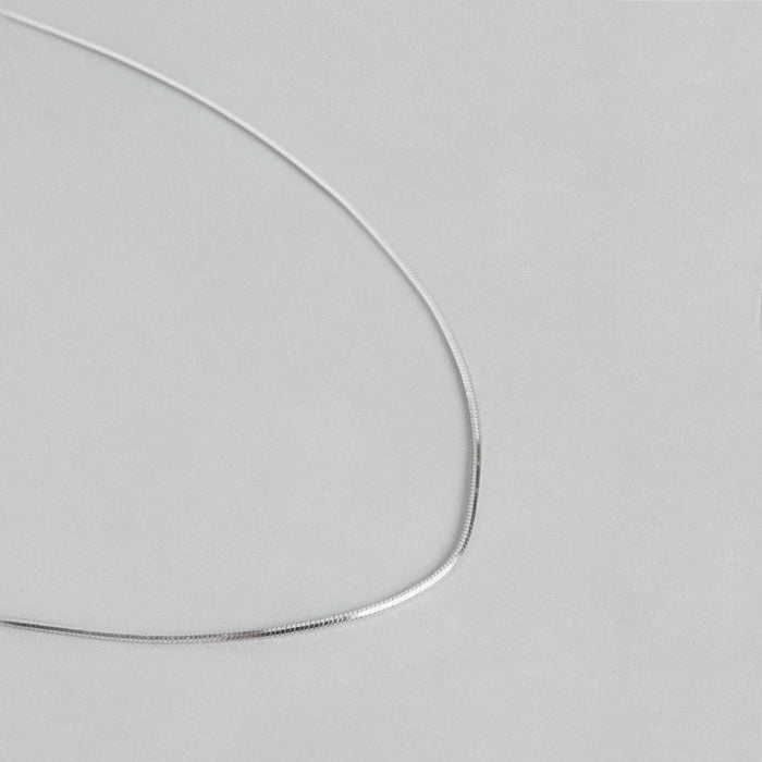 Serpentine Rhodium Plated 925 Silver Snake Chain