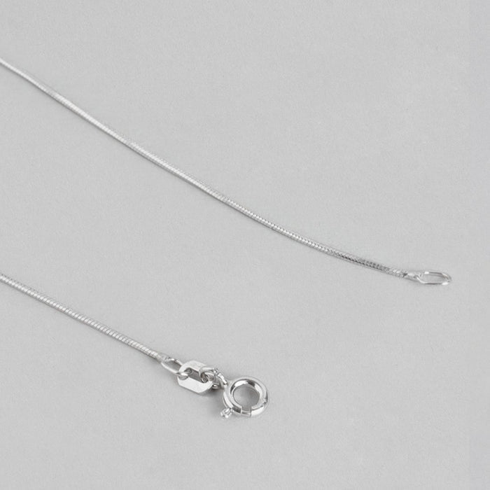 Serpentine Rhodium Plated 925 Silver Snake Chain