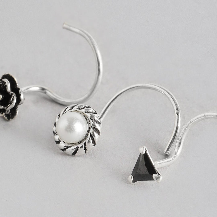 Set of 3 925 Sterling Silver Nath Combo