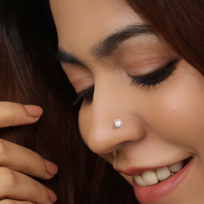 Set of 7, 925 Sterling Silver Nose Pin Set