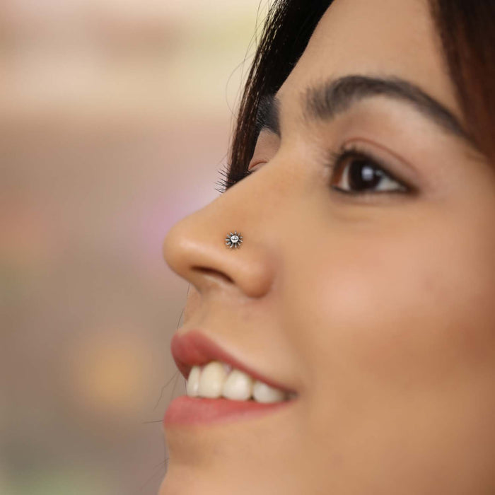 Set of 7, 925 Sterling Silver Nose Pin Set