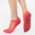 Shashi Star Sparkle Mesh Coral Regular Toe Grip Sock