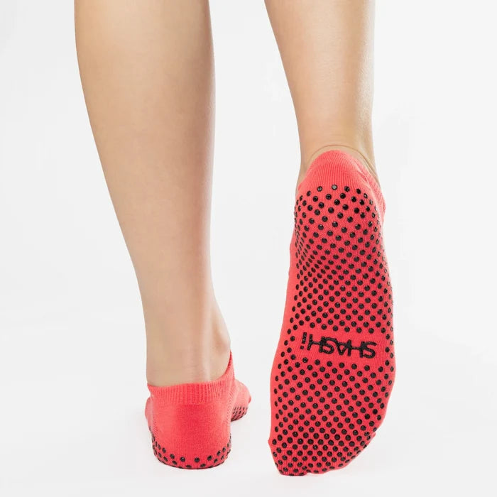 Shashi Star Sparkle Mesh Coral Regular Toe Grip Sock