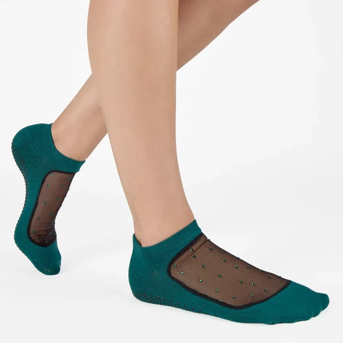 Shashi Star Sparkle Mesh Full Foot Grip Sock