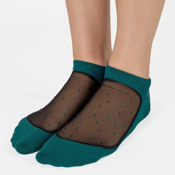 Shashi Star Sparkle Mesh Full Foot Grip Sock