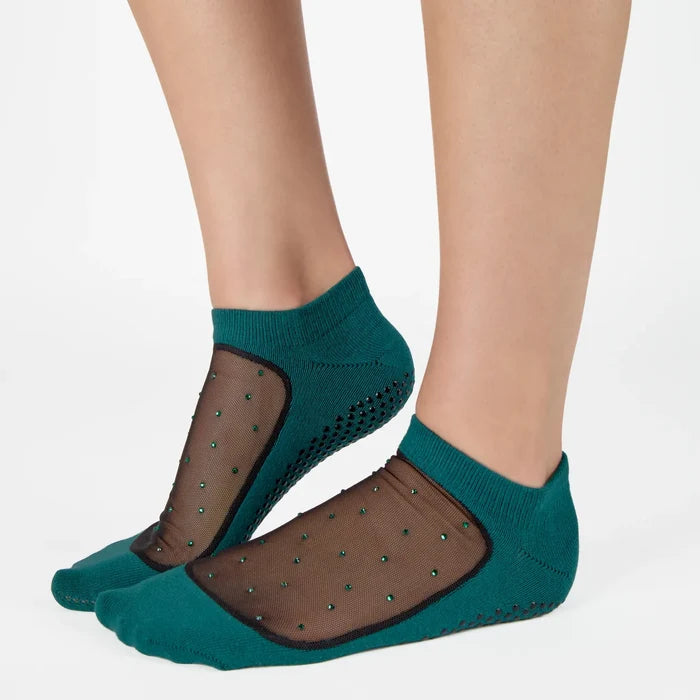 Shashi Star Sparkle Mesh Full Foot Grip Sock