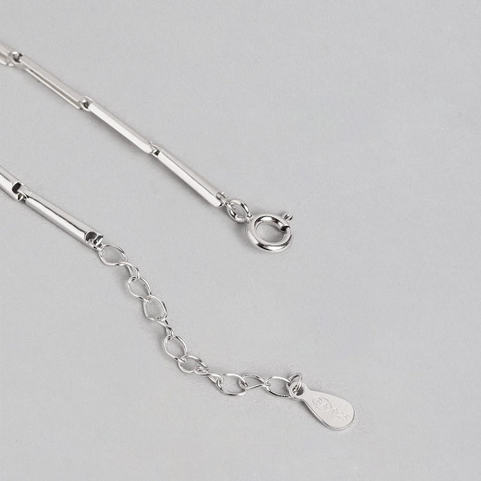 Shimmering Brilliance Rhodium-Plated 925 Sterling Silver Bracelet with Cubic Zirconia