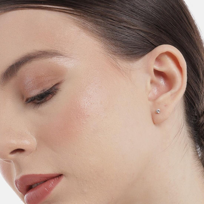 Shimmering Brilliance Rhodium-Plated 925 Sterling Silver Earrings