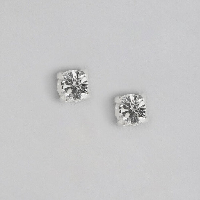 Shimmering Brilliance Rhodium-Plated 925 Sterling Silver Earrings