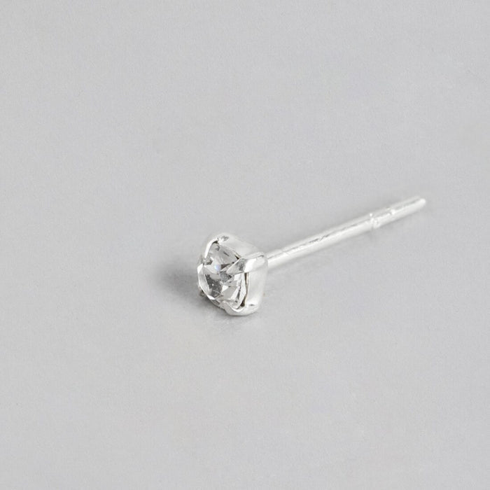 Shimmering Brilliance Rhodium-Plated 925 Sterling Silver Earrings