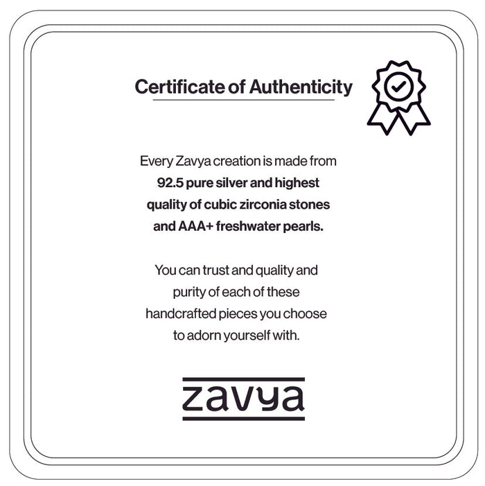 Certificate of Authenticity for women's Lotus 925 Sterling Silver Anklets, fine handcrafted jewellery – Zavya