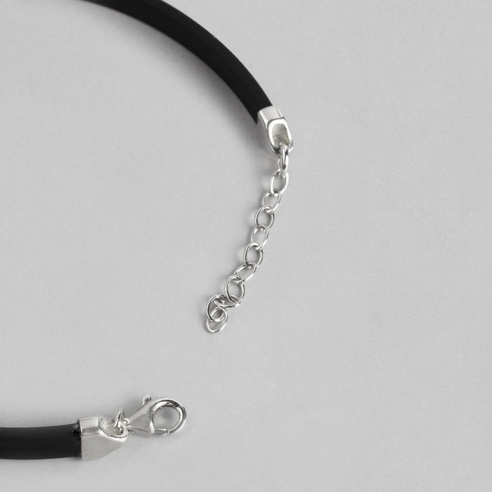 Shimmering Reflections Rhodium-Plated 925 Sterling Silver Bracelet for Him