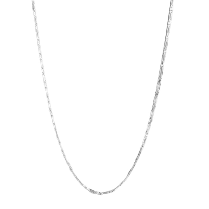 Shimmering Reflections Rhodium-Plated 925 Sterling Silver Chain for Men
