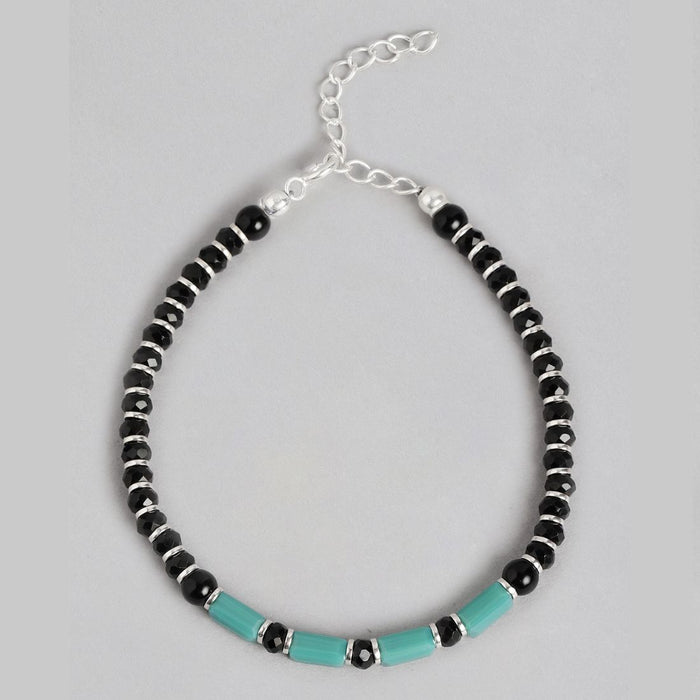 Shimmering Reflections Silver Plated 925 Sterling Silver Beaded Bracelet