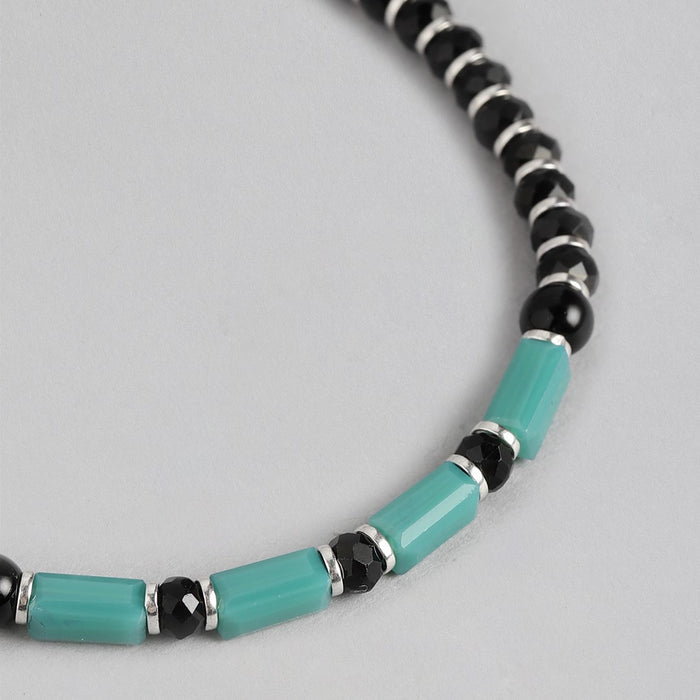 Shimmering Reflections Silver Plated 925 Sterling Silver Beaded Bracelet