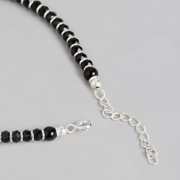 Shimmering Reflections Silver Plated 925 Sterling Silver Beaded Bracelet