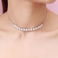Shimmering Rhodium Plated 925 Sterling Silver Necklace