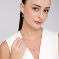 Shimmering Trail Rhodium Plated 925 Sterling Silver Jewellery Set
