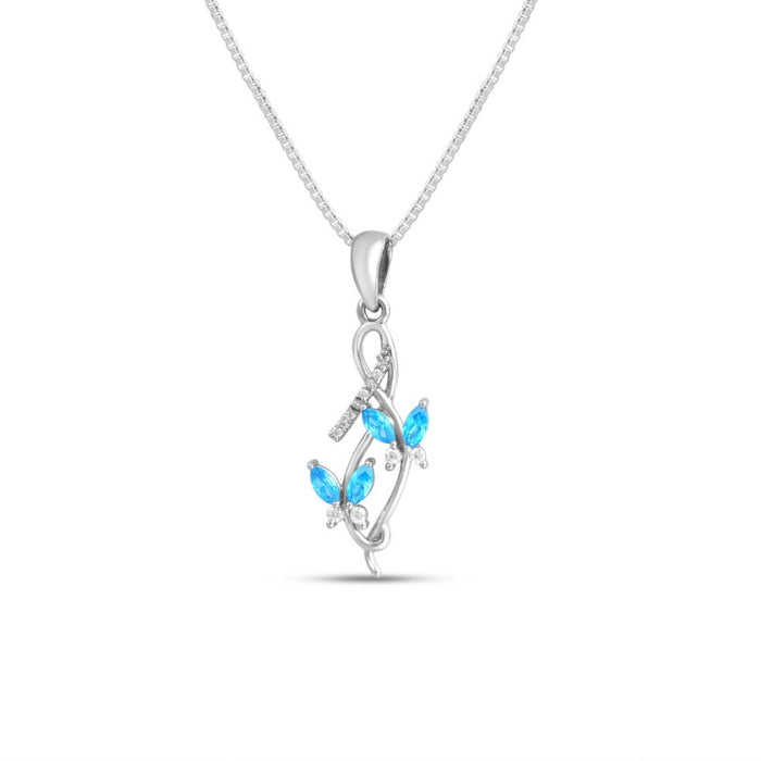 Shimmering Trail Rhodium Plated 925 Sterling Silver Jewellery Set