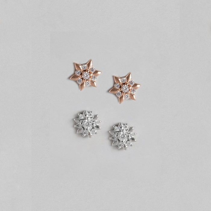 Shinning Flower 925 Sterling Silver Earring Combo