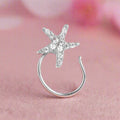 Shooting Star Magic 925 Sterling Silver Rhodium CZ Nosepin